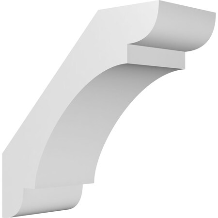 Ekena Millwork 3 1/2-in. W x 8-in. D x 8-in. H Olympic Architectural Grade PVC Knee Brace BRCP035X08X08OLY